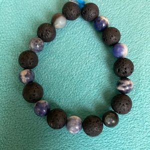 Lava bead bracelet made by me really nice:)))